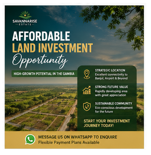 Affordable land investment opportunity — high-growth potential in The Gambia